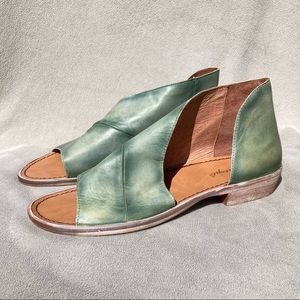 New Free People Mont Blanc Sandal Green Leather 41